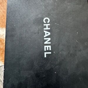 CHANEL Black Sneaker Box with Fuchsia Label